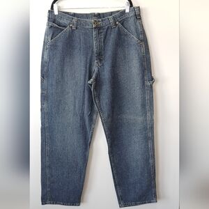 Lee Dungarees Denim Carpenter Jeans Mens 38×32 Casual Workwear